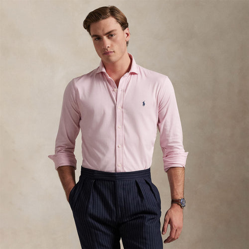Polo Golf Cotton Jersey Shirt Garden Pink