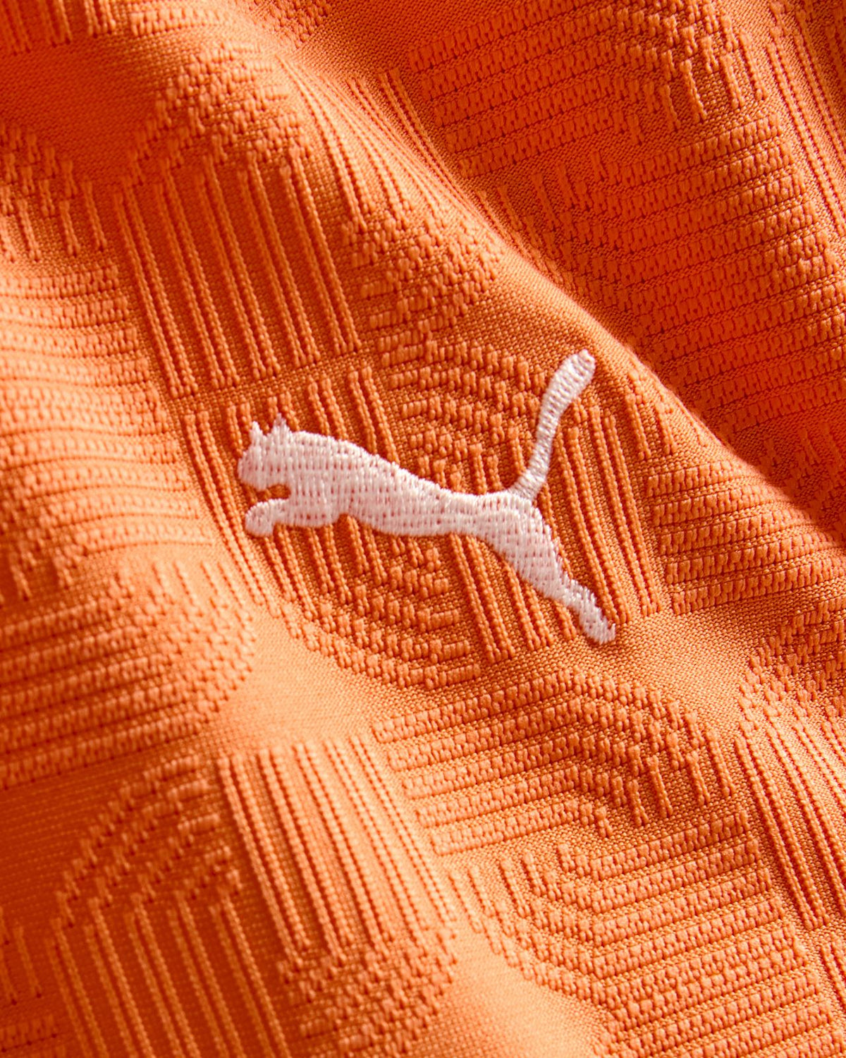 MATTR Deco Jacquard Polo Shirt Melon Glow