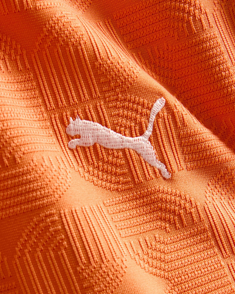MATTR Deco Jacquard Polo Shirt Melon Glow