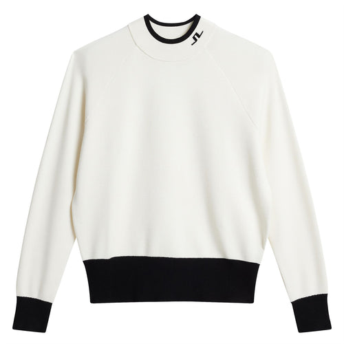 Womens Zoe Poly Blend Knitted Sweater White - AW24