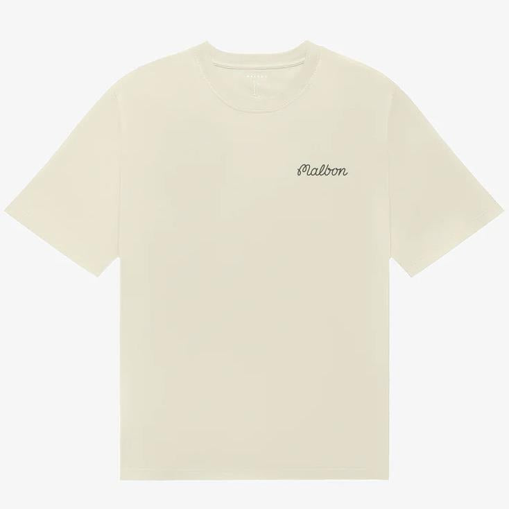 Malbon Golf Recreation T-Shirt Cream | TRENDYGOLF UK