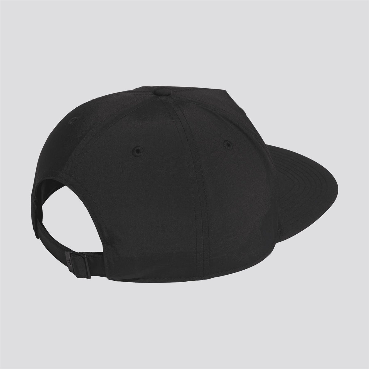 5-Panel Crinkled Nylon Cap Black