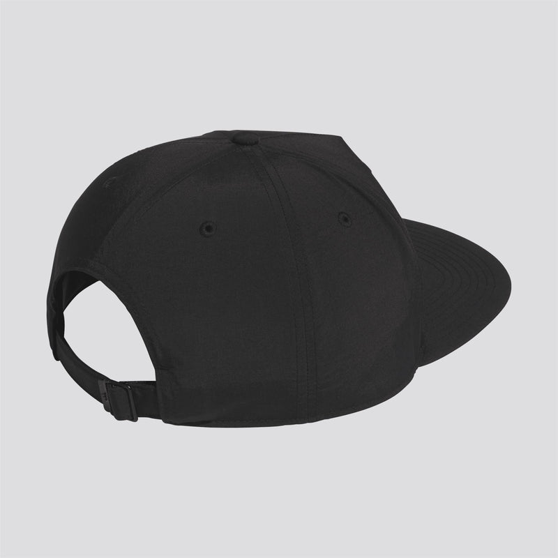 5-Panel Crinkled Nylon Cap Black