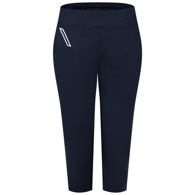 Womens Multi Pocket Mid Rise Cropped Golf Trousers Navy - SS24