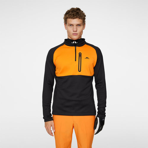 Adam Quarter Zip Mid Layer Black