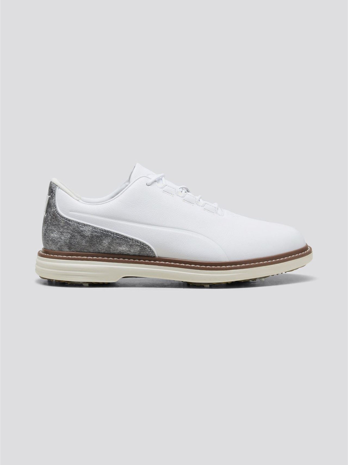Avant Tour Spiked Golf Shoes Puma White/Brown Mushroom