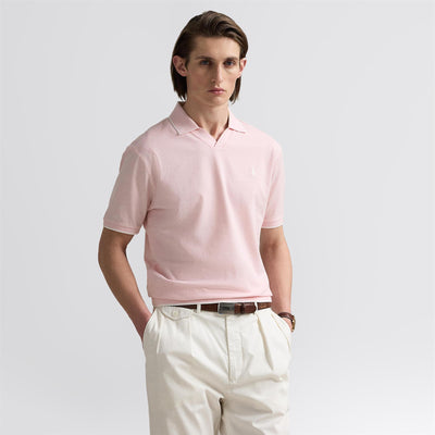 Polo Golf Johnny Collar Cotton Polo Garden Pink/White