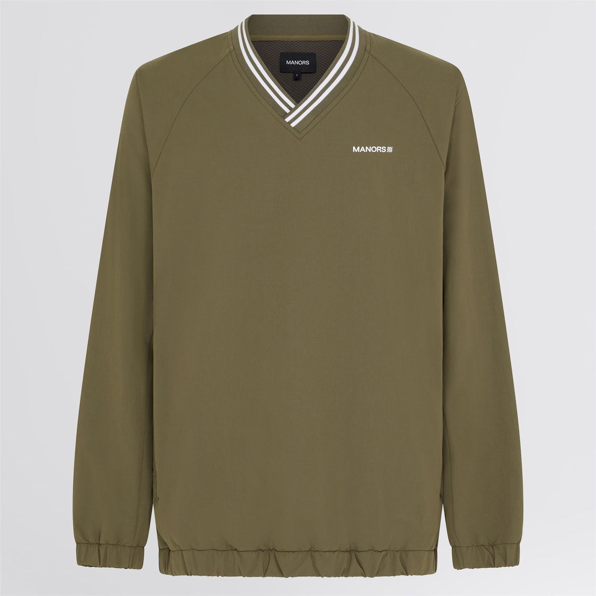 V-Neck Pullover Windbreaker Dark Olive