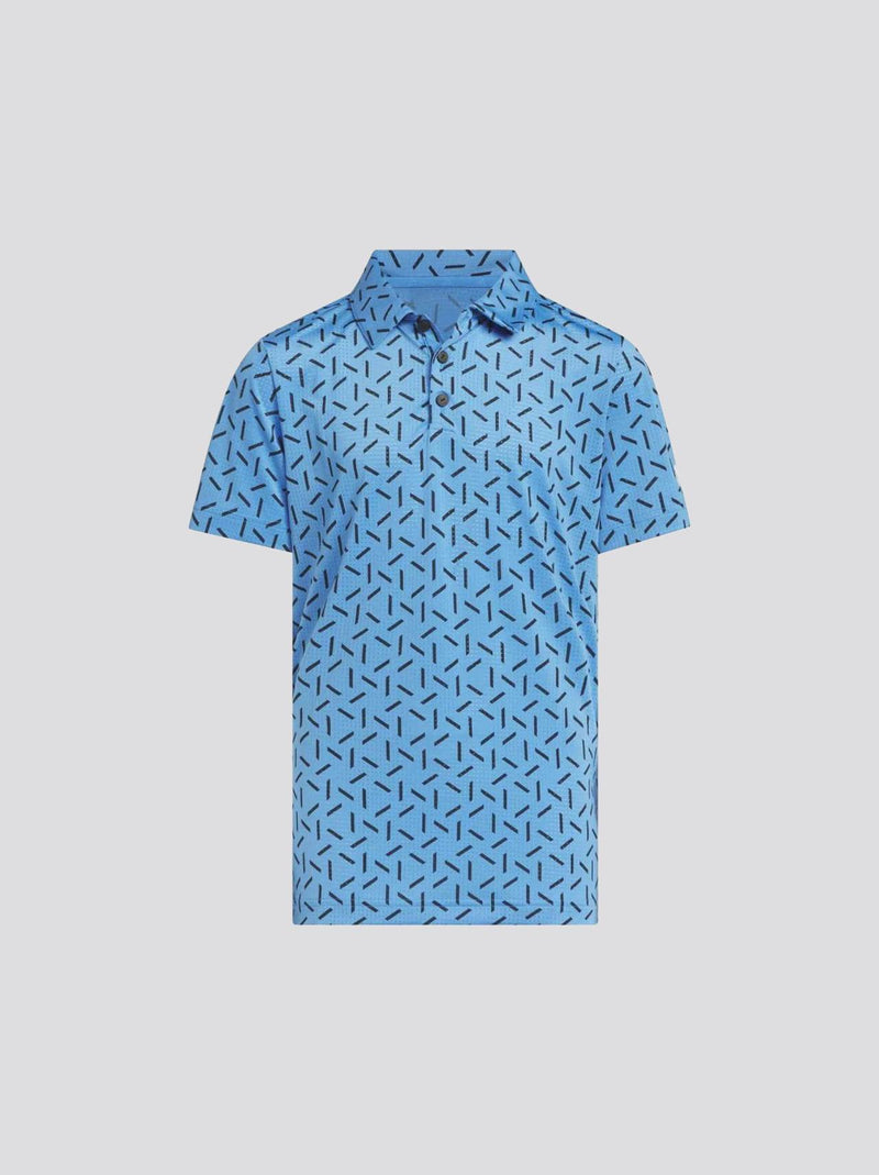 Boys Climacool Ultimate365 Printed Mesh Polo Lucid Ray Blue