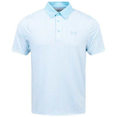 Playoff 3.0 bedrucktes Poloshirt Blau/Weiß – SS24
