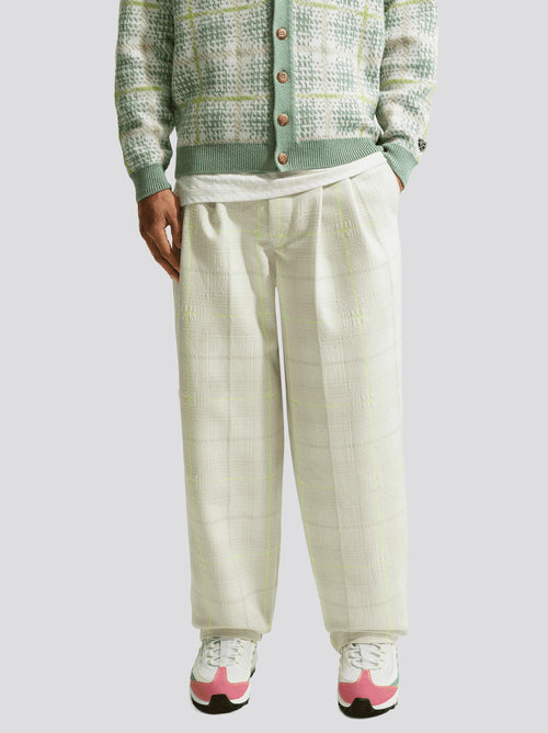 Tartan Loose Trousers Sail/Black