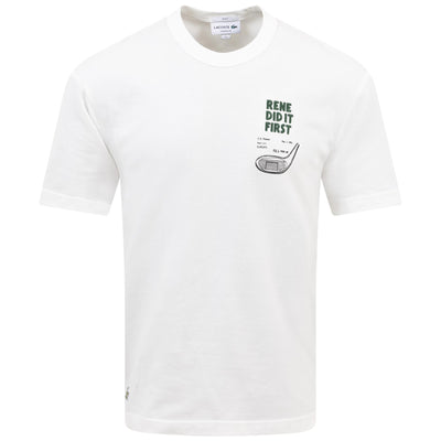 Regular Fit Cotton Golf Club Graphic T-Shirt White - SS24