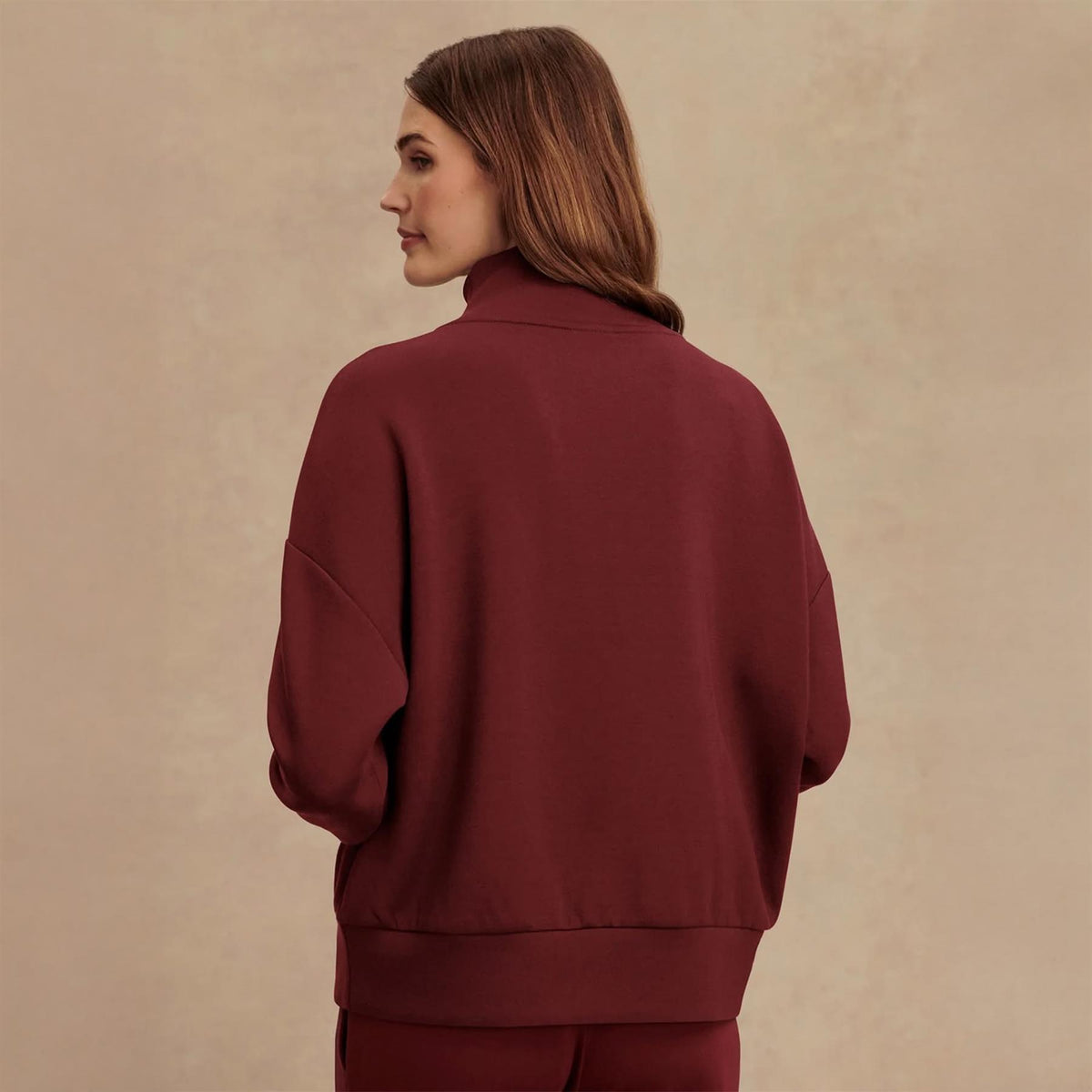 Hawley Half Zip Sweat Cinnamon