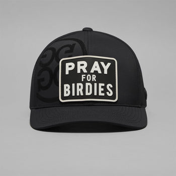 Prey For Birdies Patch Perforated Delta Snapback Hat Onyx
