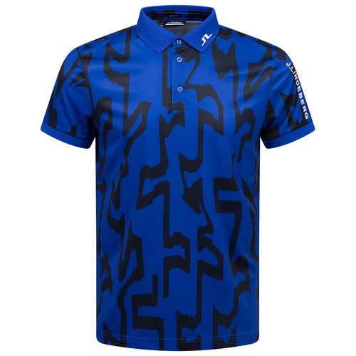 Tour Tech Regular Fit Print Polo Glitch Bridge Blue - AW24