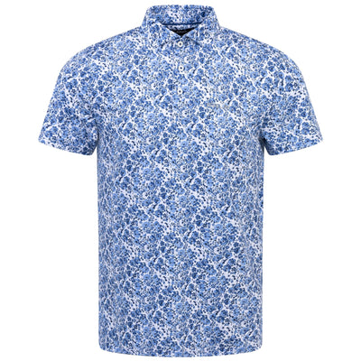 RLX Tailored Fit Printed Airflow Polo Floral Blue - SS24