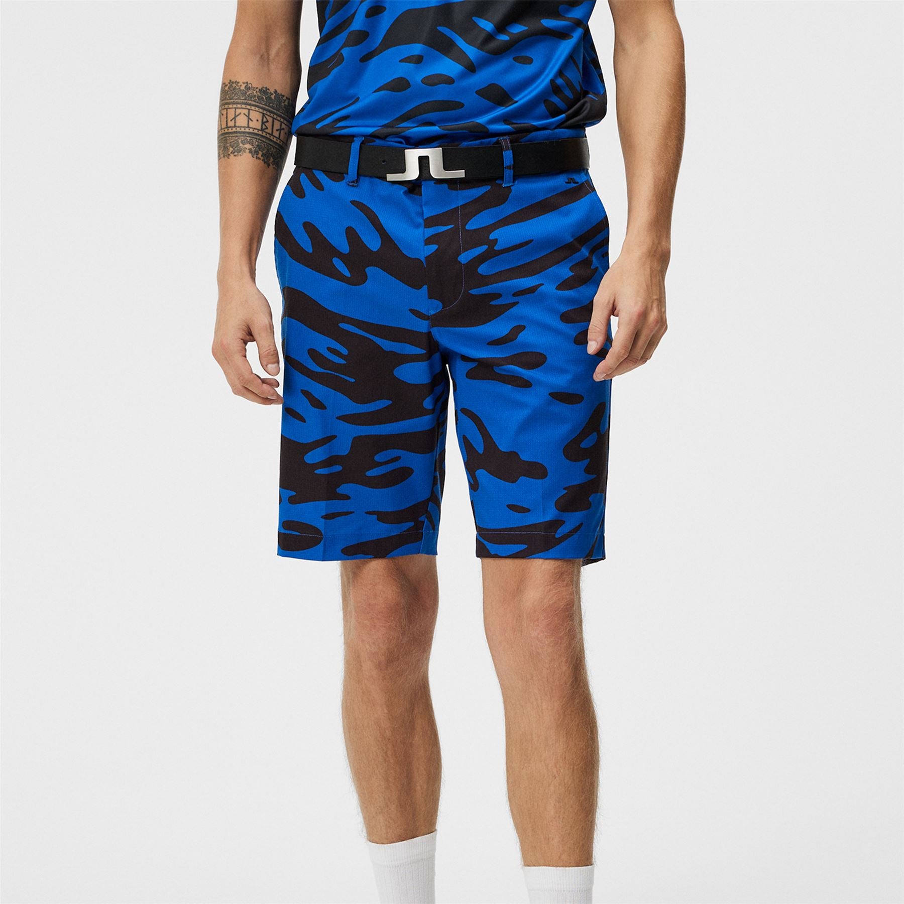 Tim High Vent Print Shorts Neptune Nautical Blue