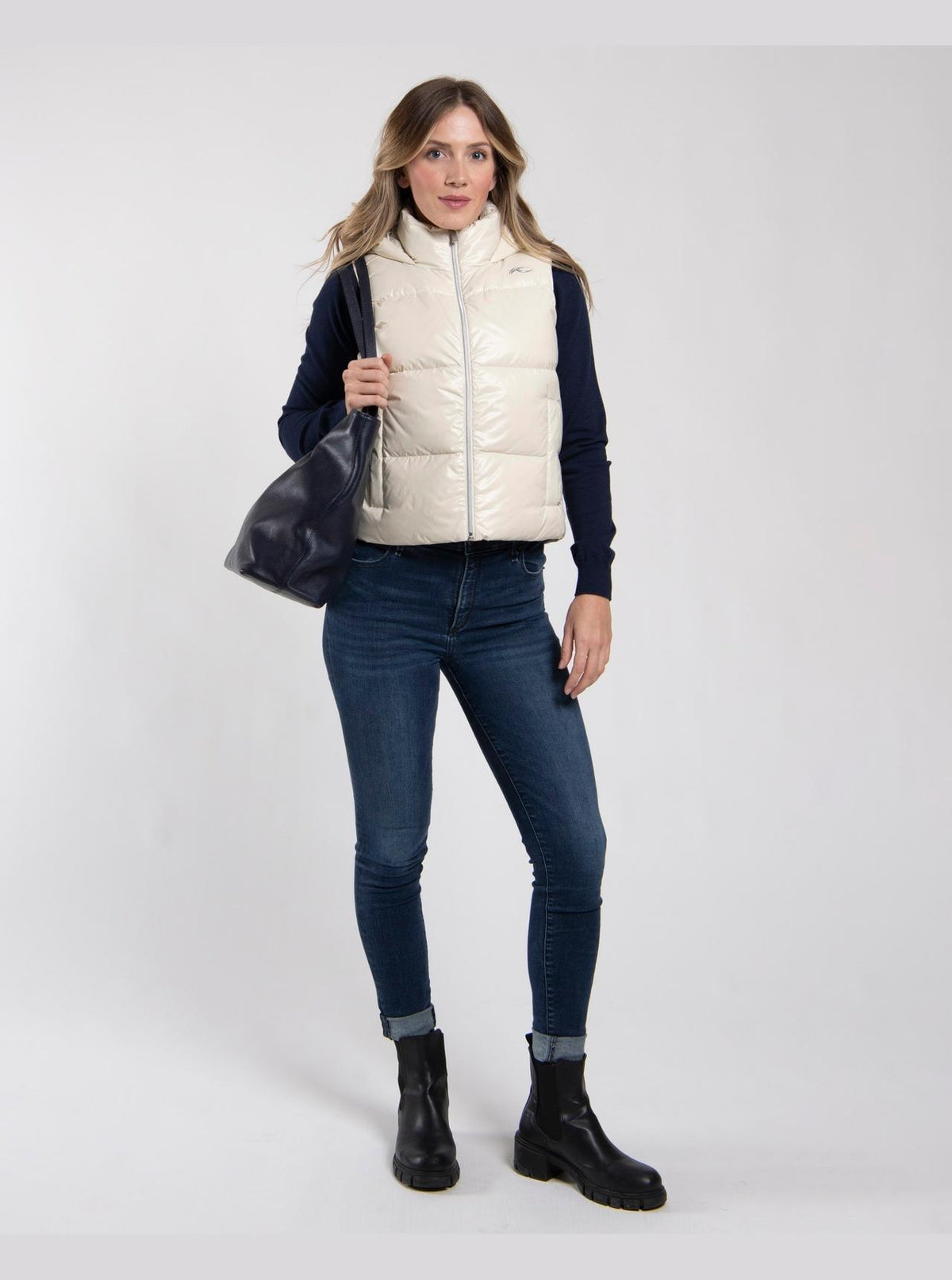 Vivi Shine Vest Alabaster