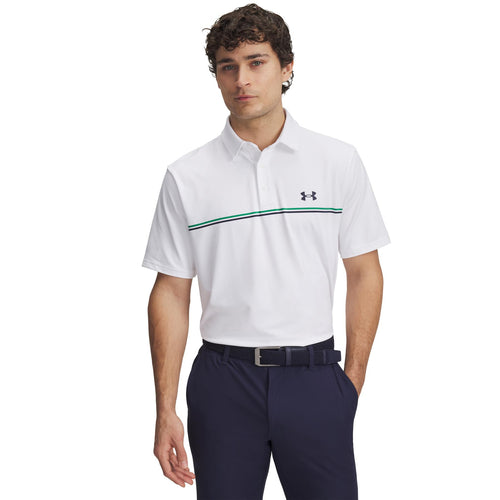 Playoff 3.0 Stripe Polo White/Green/Navy