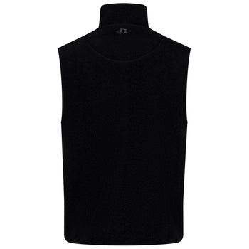 J.Lindeberg Duncan Wool Fleece Vest Black | TRENDYGOLF UK
