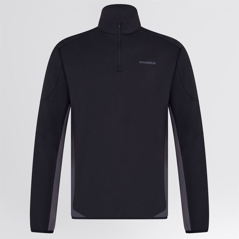 Quarter Zip Tech Mid Layer Black