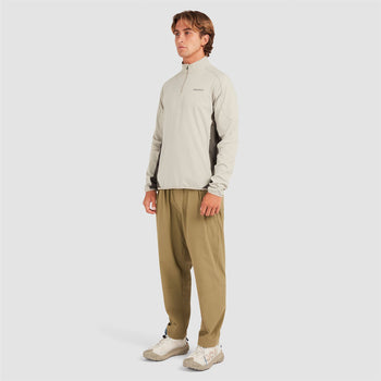 Quarter Zip Tech Mid Layer Greige