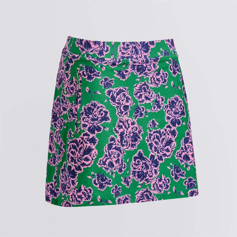 Graphic Floral Print Tech Jersey Skort Clover