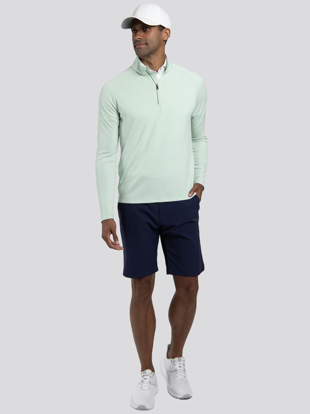 Capture Mid Layer Half-Zip Agave/Atlanta Blue