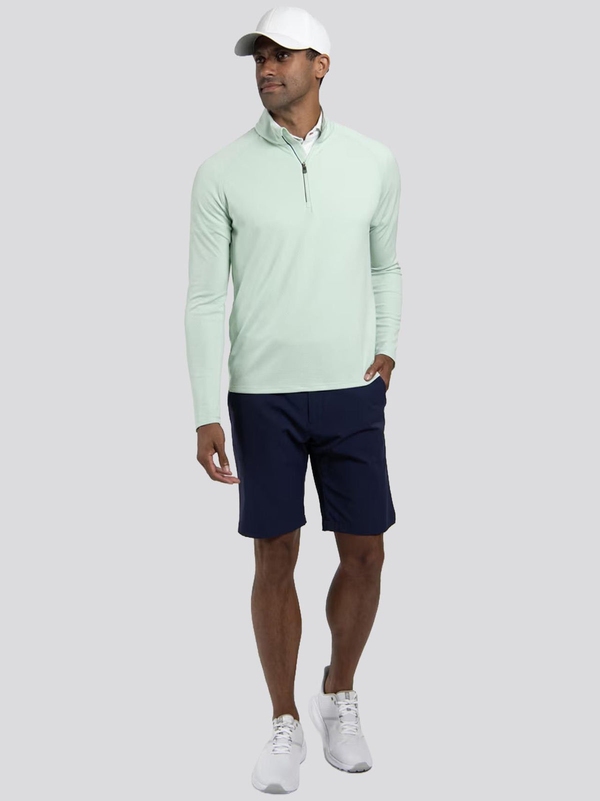 Capture Mid Layer Half-Zip Agave/Atlanta Blue