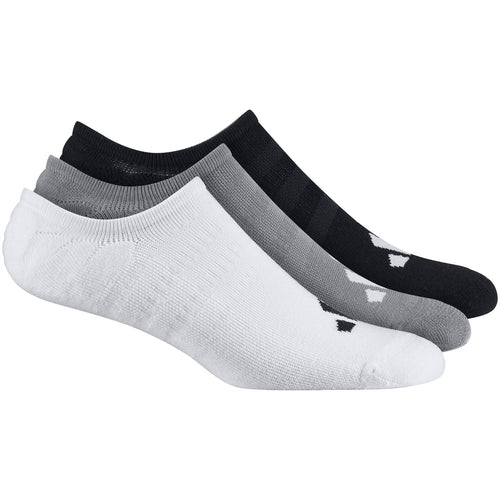 No Show Socks 3 Pairs White/Grey/Black - SS25