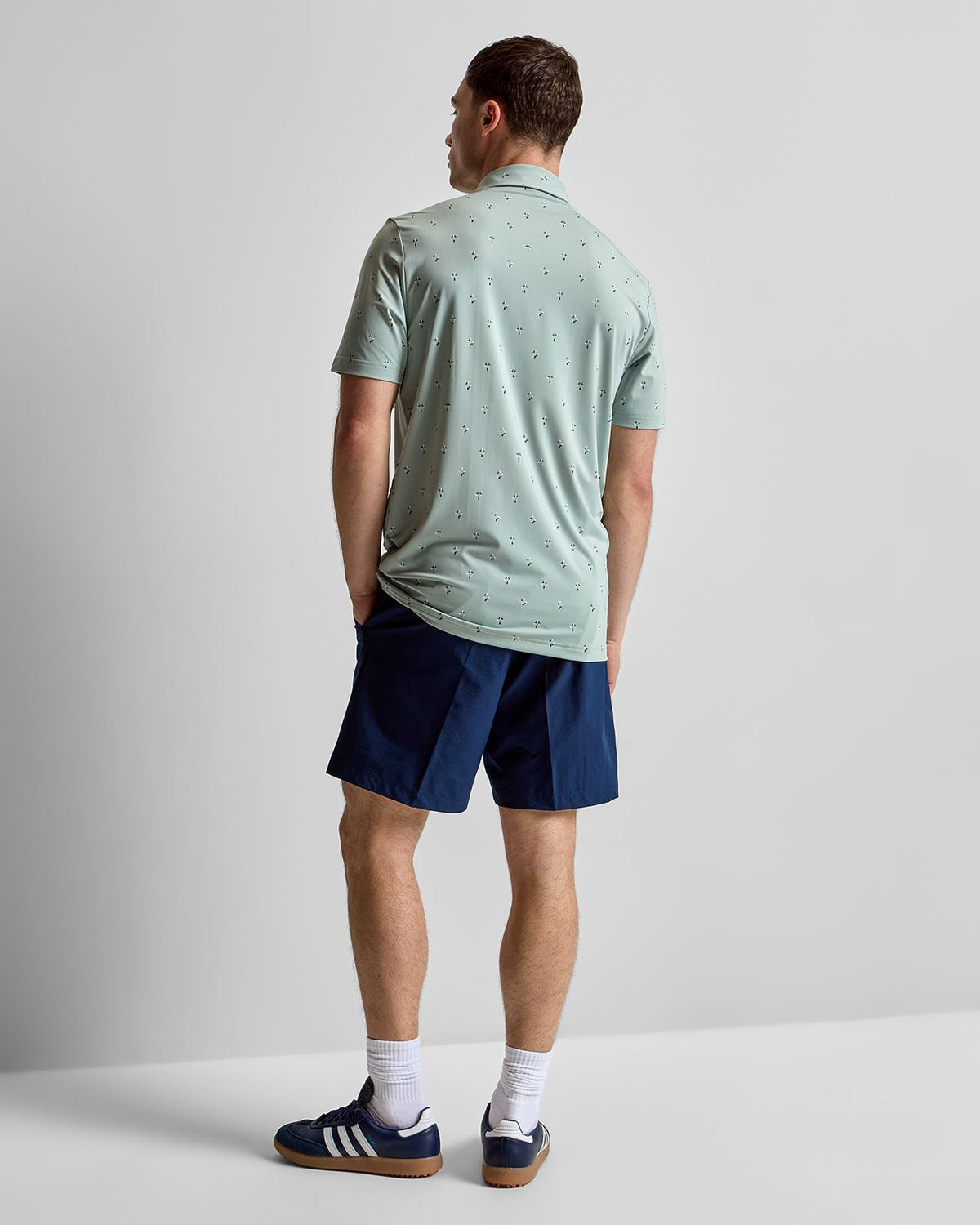 Ultimate365 Essence Print Climacool Polo Wonder Sage