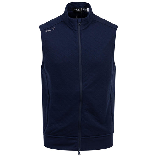 RLX Classic Fit Full Zip Pefromance Pique Gilet Refined Navy - SS24