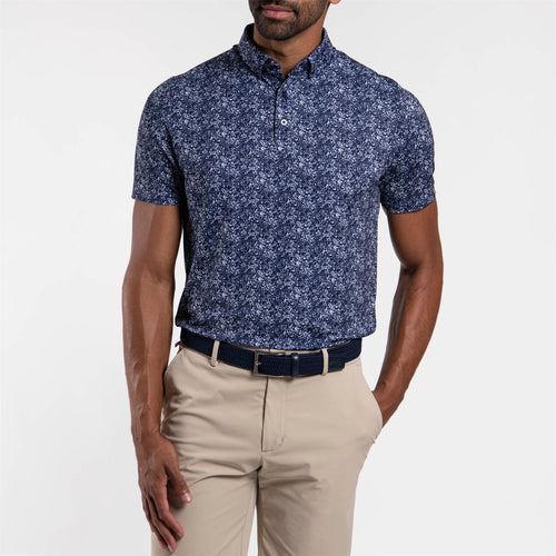 Lance Printed Polo Atlanta Blue/White