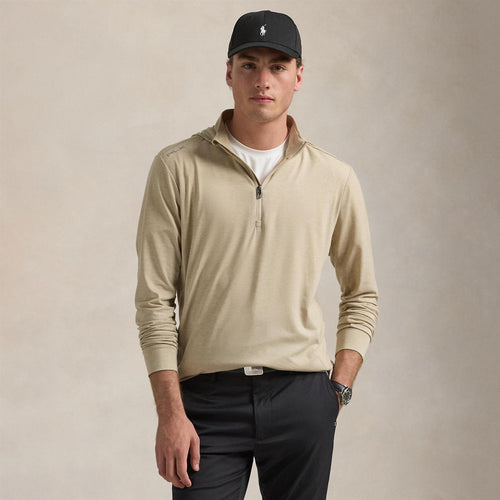 RLX Tailored Fit Tech Wool Half Zip Jacket New Sand Heather