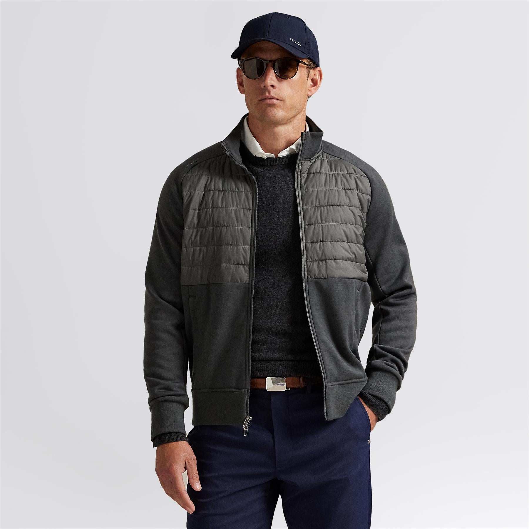 RLX Hybrid Mockneck Jacket Charcoal Grey