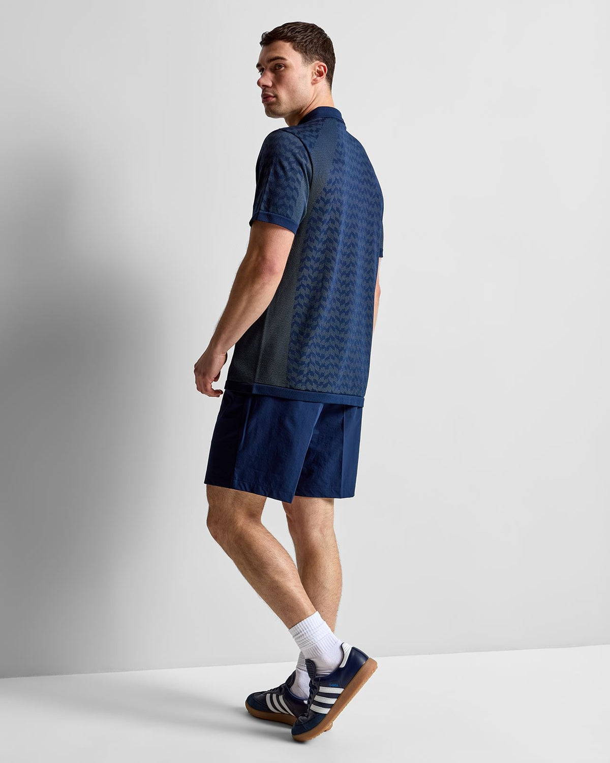 Ultimate365 Seamless Polo Collegiate Navy/White/Wonder Sage