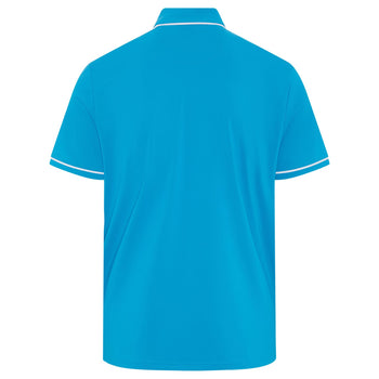 80s Mix Media Stretch Polo Jewel Blue