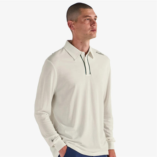 x Jesper Parnevik LS Cotton Pique Polo Cream