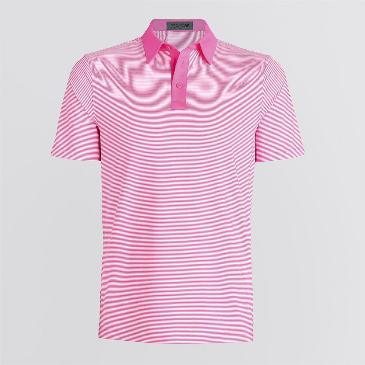 Feeder Stripe High Gauge Jersey Polo Knockout Pink