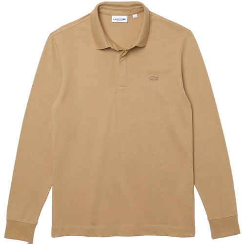 Smart Paris LS Stretch Cotton Polo Beige - AW24