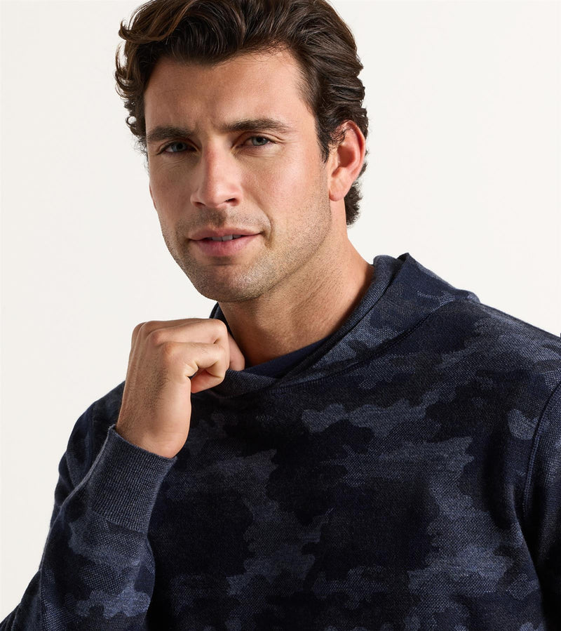 Reversible Camo Popover Hoodie Midnight Navy