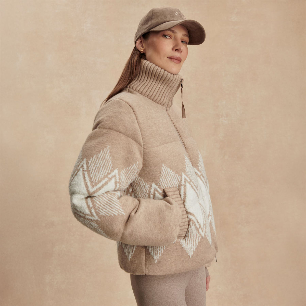 Belinda Knit Puffer Light Taupe
