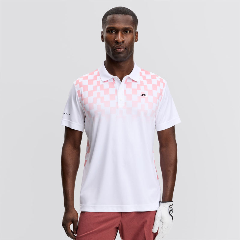 Finn Print Polo Finn Fade White Pink