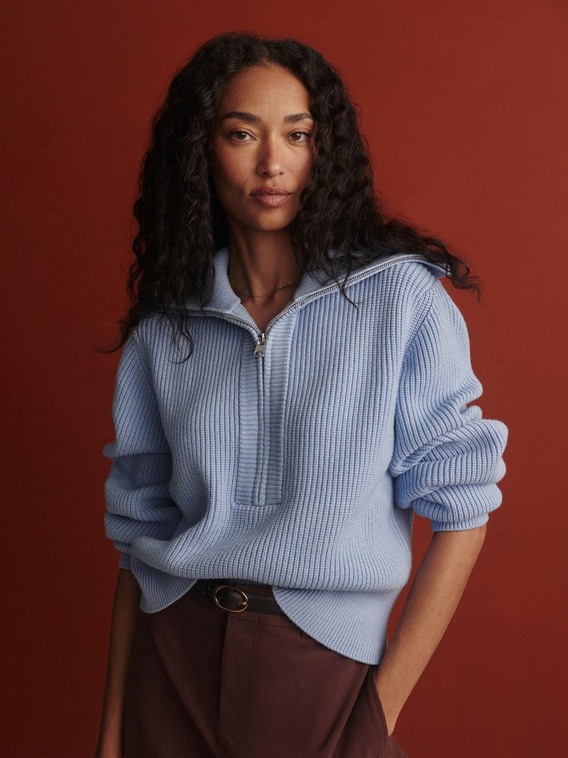 Maura Half Zip Knit Kentucky Blue