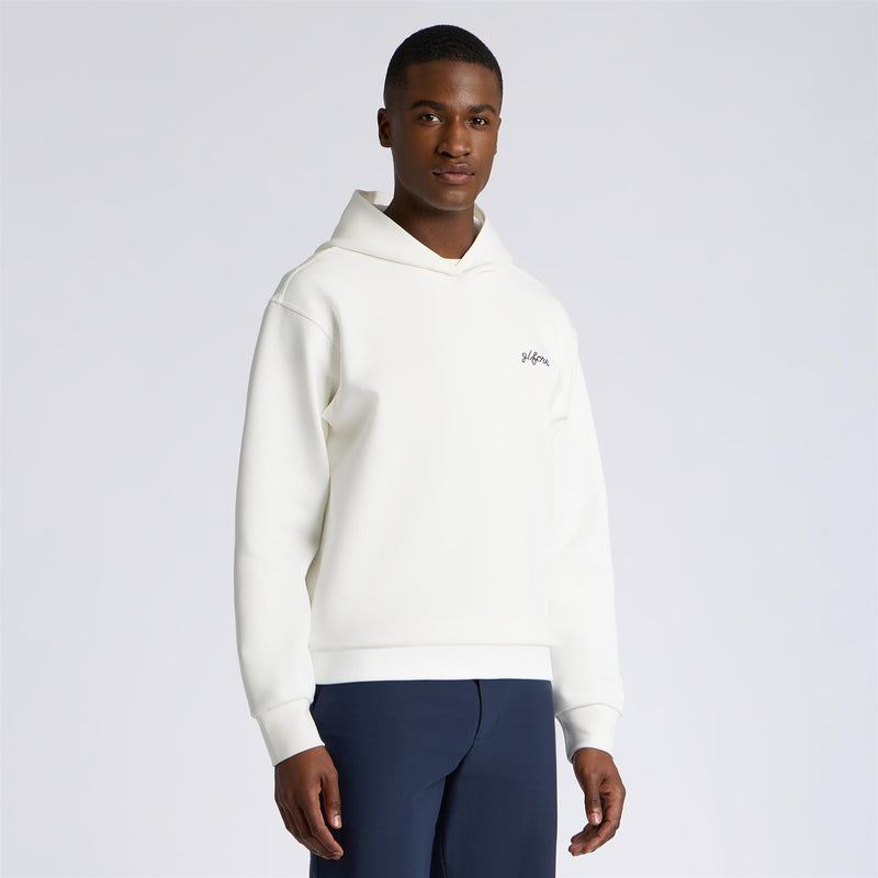 Fore Corners Cotton Blend Scuba Hoodie Chalk White