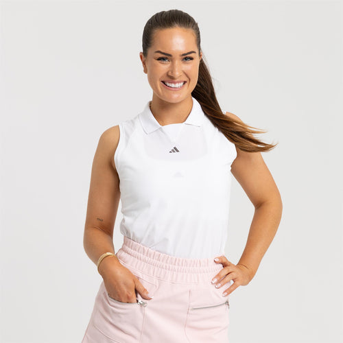 Womens Ultimate365 Twistknit Polo White - AW24