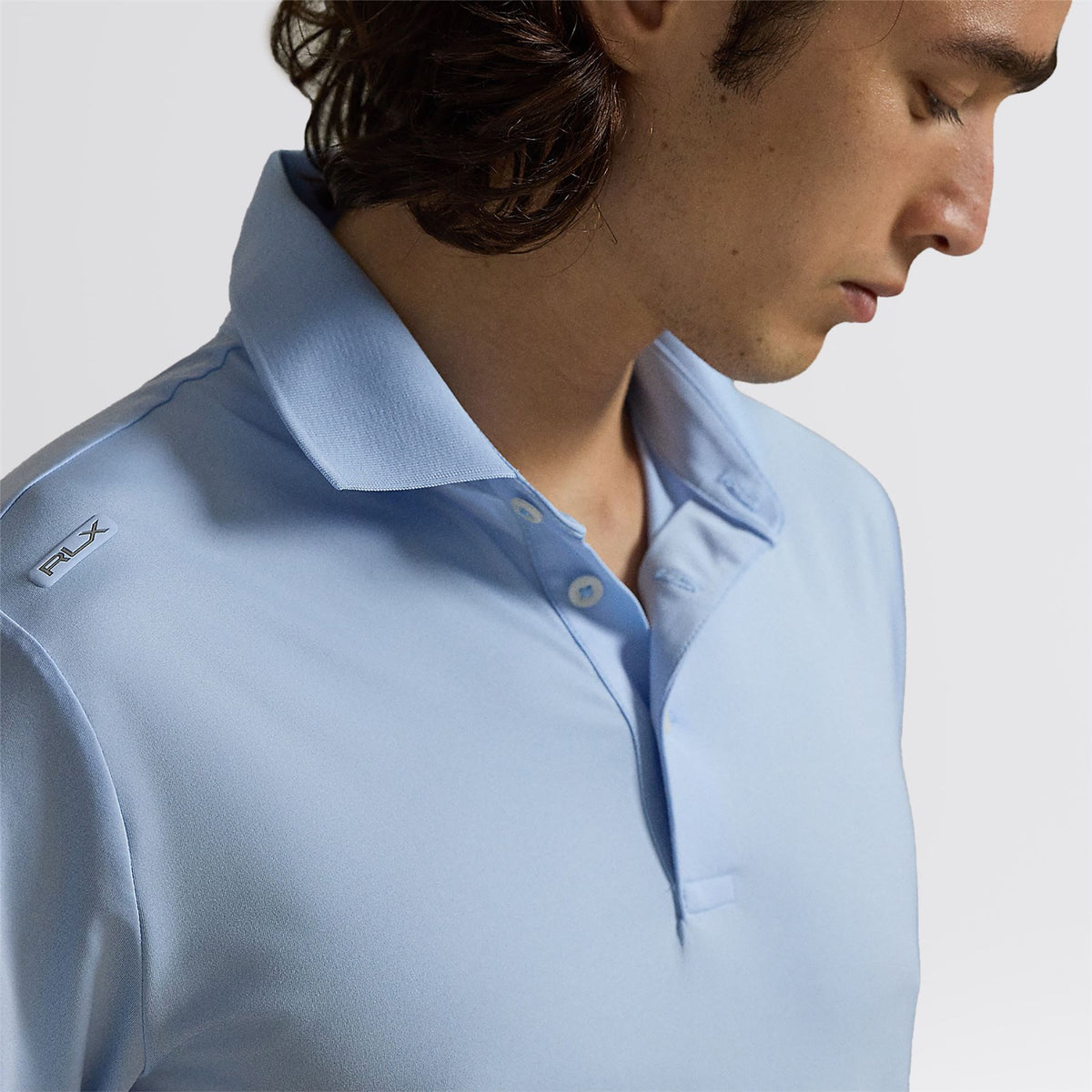 RLX Tailored Fit Lightweight Airflow Jersey Polo Office Blue