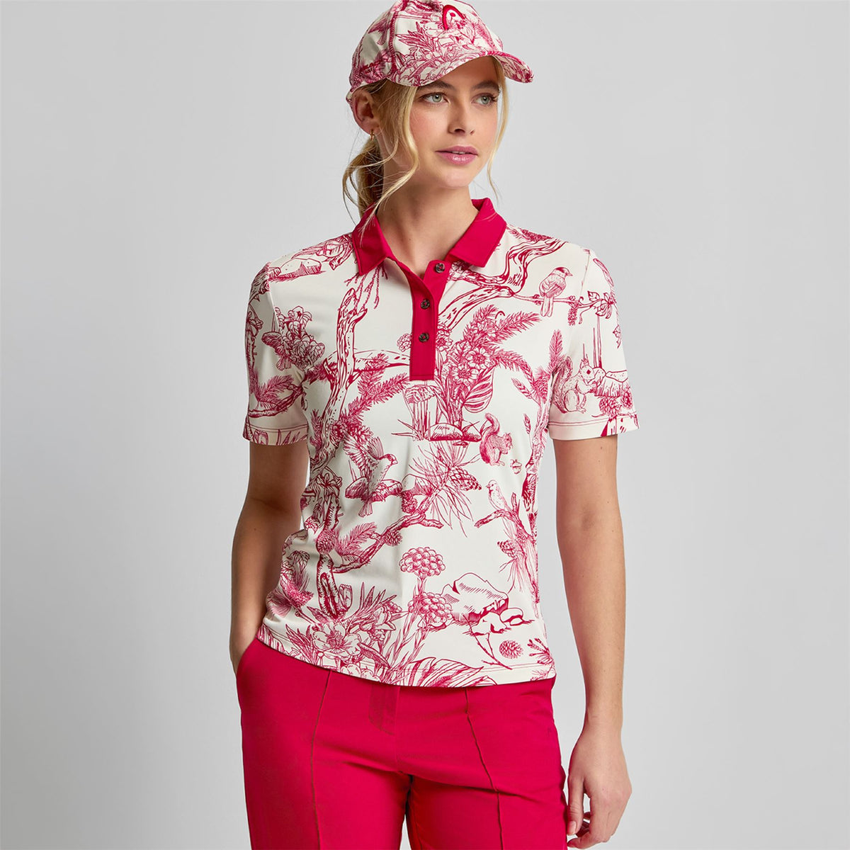 Printed Polo Red Botanical