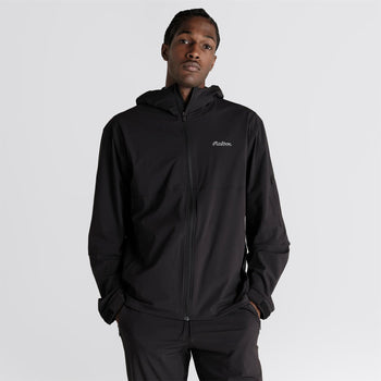 Malbon Golf Performance Full Zip Shell Jacket Black