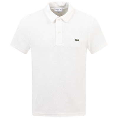 Cotton Blend Terry Cloth Regular Fit Polo White - SS24